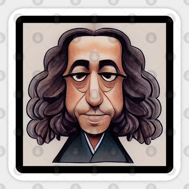 Baruch Spinoza | Comics Style Sticker by Classical